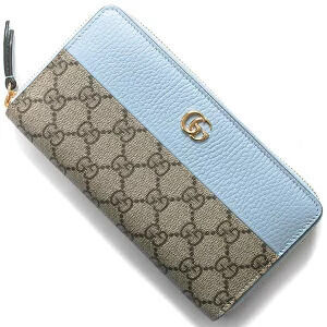 Gucci GG Marmont Supreme Long Wallet Grain Leather Canvas